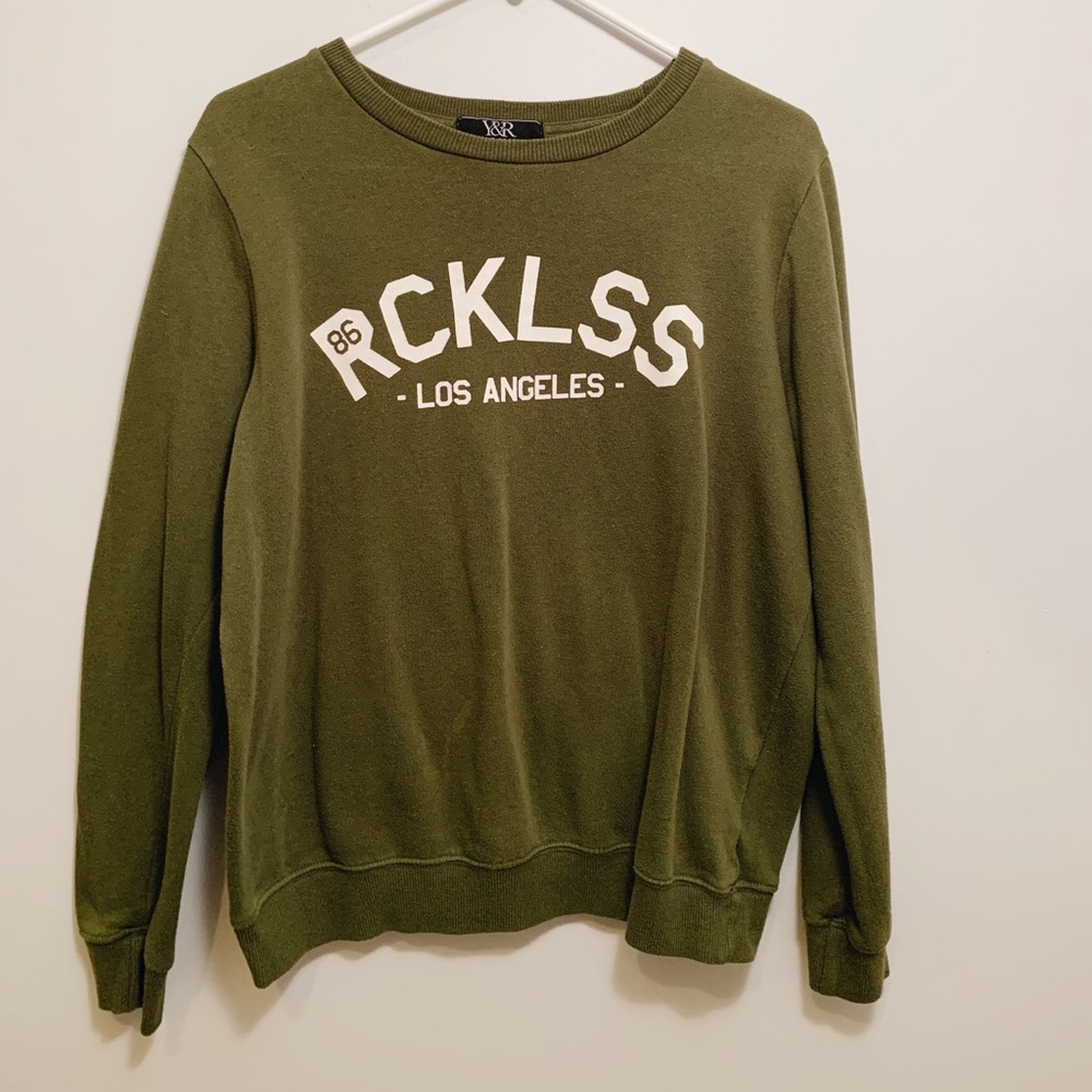 olive young & reckless crew neck
